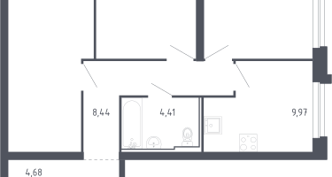 3-к. квартира, 66&nbsp;м²