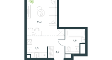 Студия, 28&nbsp;м²