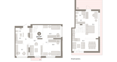 4-к. квартира, 166 м²