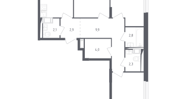 3-к. квартира, 76&nbsp;м²