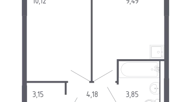 1-к. квартира, 31&nbsp;м²