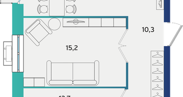 2-к. квартира, 58&nbsp;м²