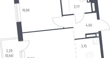 Студия, 35&nbsp;м²