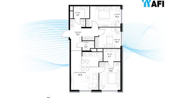 4-к. квартира, 84 м²