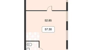 2-к. квартира, 57 м²