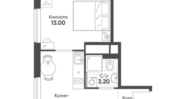 1-к. квартира, 30 м²