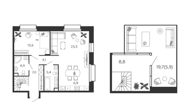 4-к. квартира, 149&nbsp;м²