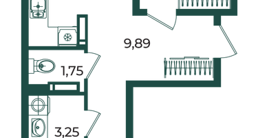 2-к. квартира, 59&nbsp;м²