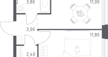 1-к. квартира, 32&nbsp;м²