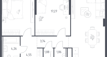 Студия, 80&nbsp;м²