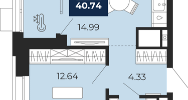 1-к. квартира, 36 м²