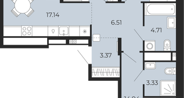 3-к. квартира, 76 м²