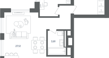 2-к. квартира, 65&nbsp;м²