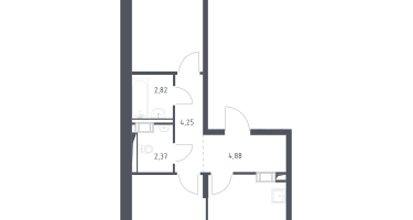 2-к. квартира, 56&nbsp;м²