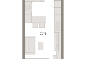 1-к. квартира, 38&nbsp;м²