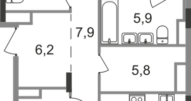 3-к. квартира, 104 м²