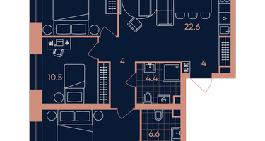 4-к. квартира, 81&nbsp;м²