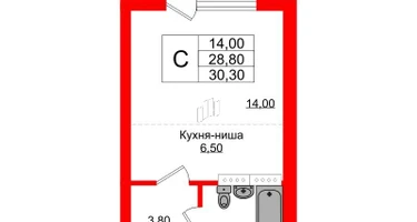 Студия, 30&nbsp;м²