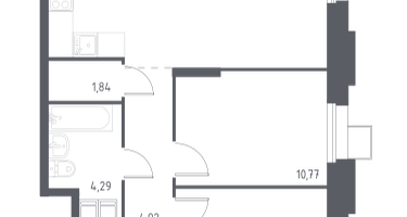 2-к. квартира, 57&nbsp;м²