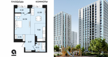 1-к. квартира, 49&nbsp;м²