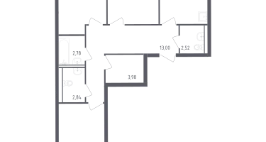 3-к. квартира, 78&nbsp;м²