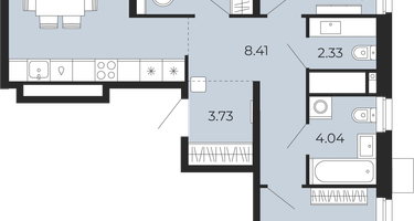 3-к. квартира, 76 м²