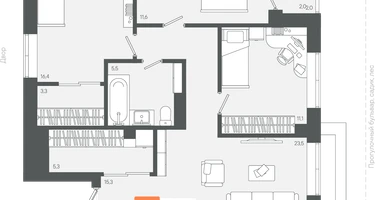 3-к. квартира, 97&nbsp;м²