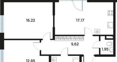 2-к. квартира, 65 м²
