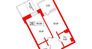 Студия, 52&nbsp;м²