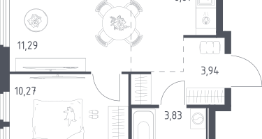 Студия, 36&nbsp;м²