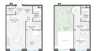 2-к. квартира, 101 м²