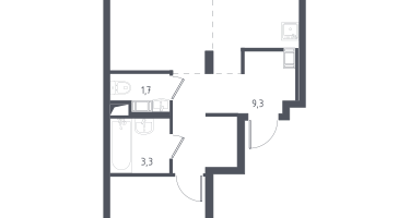 Студия, 52&nbsp;м²