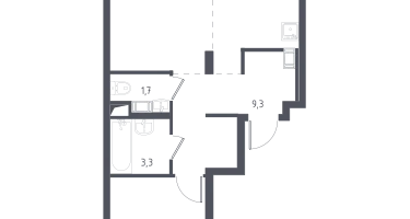 Студия, 52&nbsp;м²
