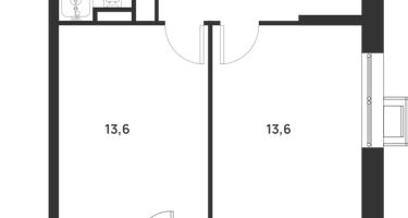2-к. квартира, 54&nbsp;м²