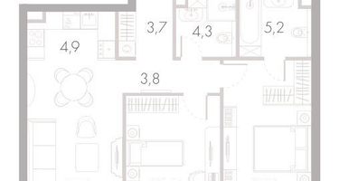 3-к. квартира, 64&nbsp;м²