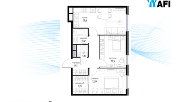 2-к. квартира, 60 м²