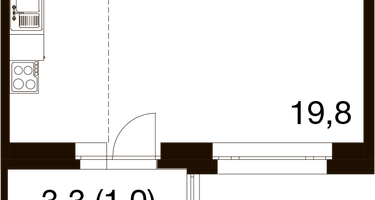 Студия, 32&nbsp;м²