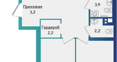 3-к. квартира, 86&nbsp;м²