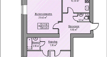 3-к. квартира, 85&nbsp;м²
