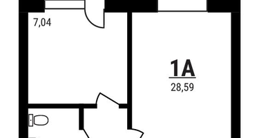 1-к. квартира, 28&nbsp;м²
