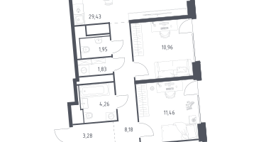 Студия, 89&nbsp;м²