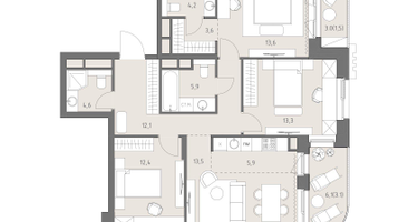 4-к. квартира, 93&nbsp;м²