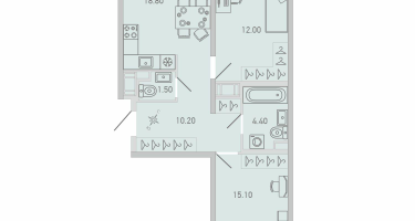 2-к. квартира, 64&nbsp;м²