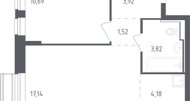 Студия, 40&nbsp;м²