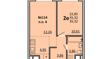 Студия, 35&nbsp;м²