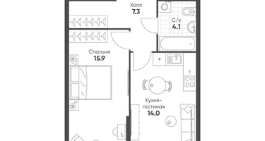 1-к. квартира, 41 м²
