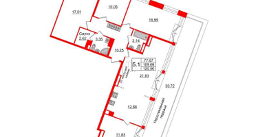 5-к. квартира, 109&nbsp;м²