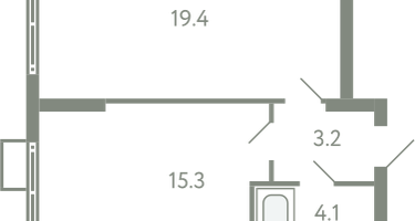 1-к. квартира, 41&nbsp;м²