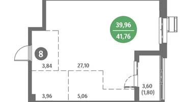 1-к. квартира, 41&nbsp;м²