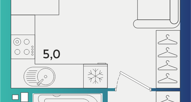 Студия, 25&nbsp;м²